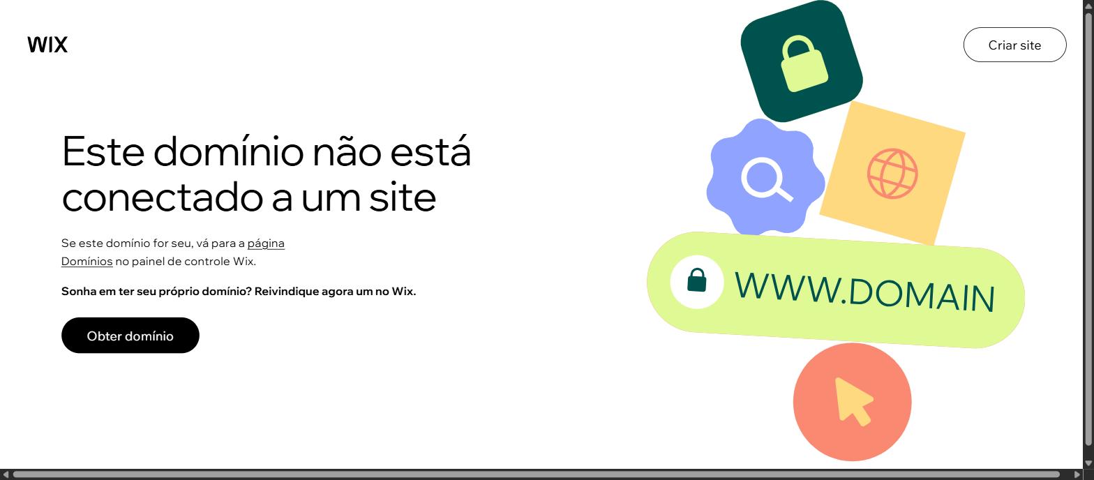 Captura da página inicial de colegiosantavirginia.com.br — domínio não conectado